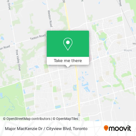 Major MacKenzie Dr / Cityview Blvd map