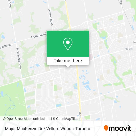 Major MacKenzie Dr / Vellore Woods map