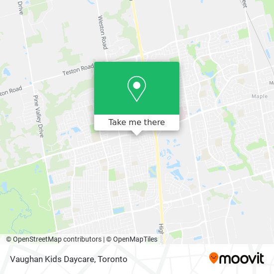 Vaughan Kids Daycare map