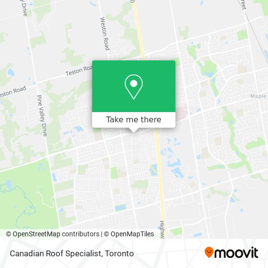 Canadian Roof Specialist map