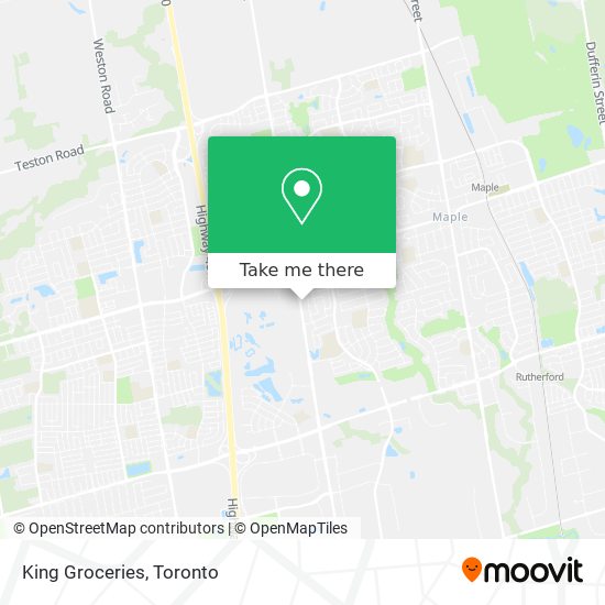 King Groceries map