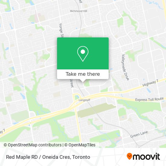 Red Maple RD / Oneida Cres map
