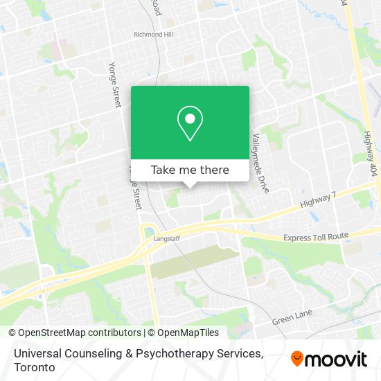 Universal Counseling & Psychotherapy Services map