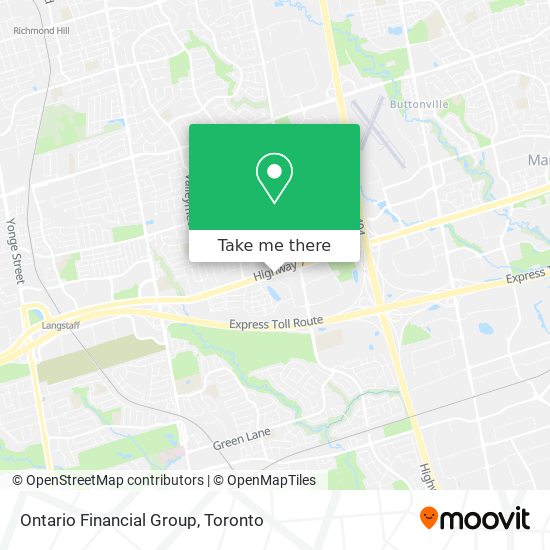 Ontario Financial Group map