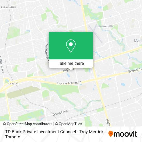 TD Bank Private Investment Counsel - Troy Merrick map
