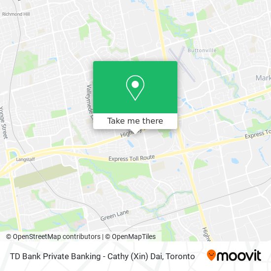 TD Bank Private Banking - Cathy (Xin) Dai map