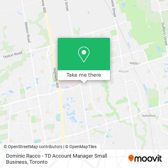 Dominic Racco - TD Account Manager Small Business map