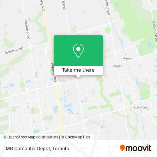 MB Computer Depot map