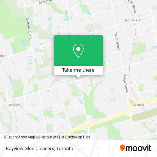 Bayview Glen Cleaners map