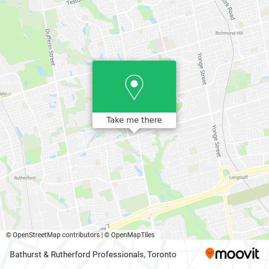 Bathurst & Rutherford Professionals map