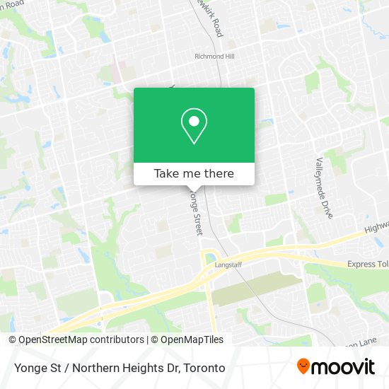 Yonge St / Northern Heights Dr map