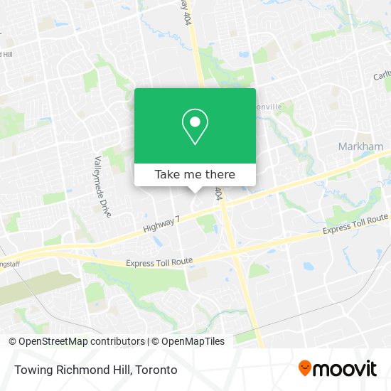Towing Richmond Hill map