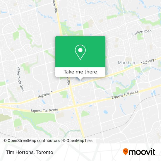 Tim Hortons map