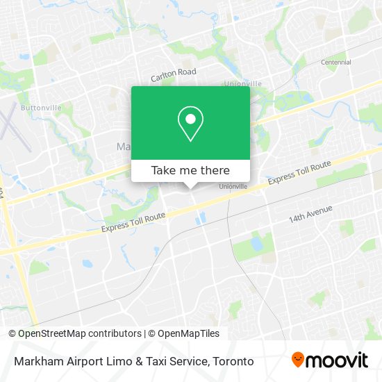 Markham Airport Limo & Taxi Service map