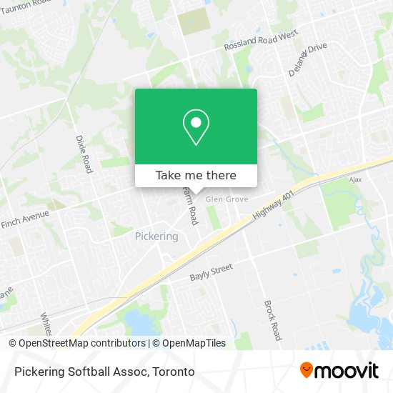 Pickering Softball Assoc map