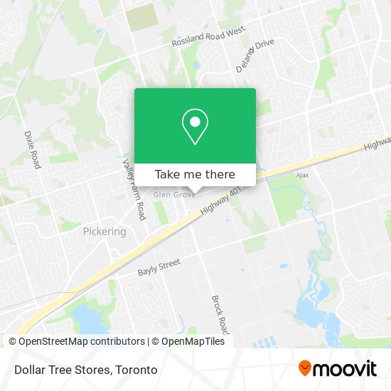 Dollar Tree Stores map