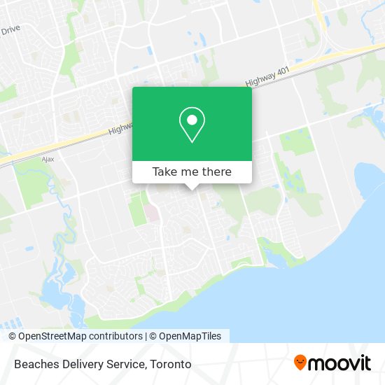 Beaches Delivery Service map