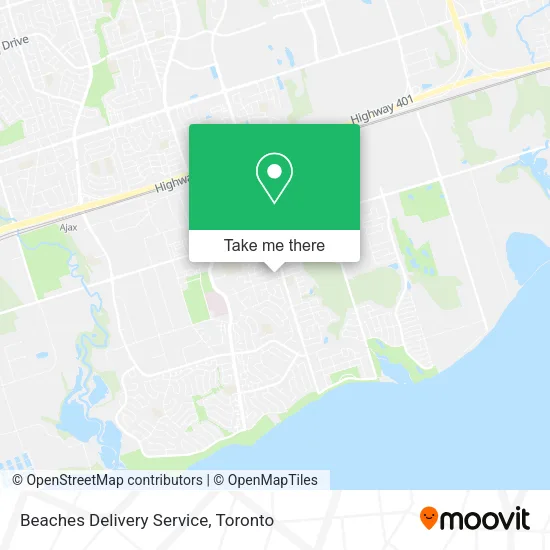 Beaches Delivery Service map