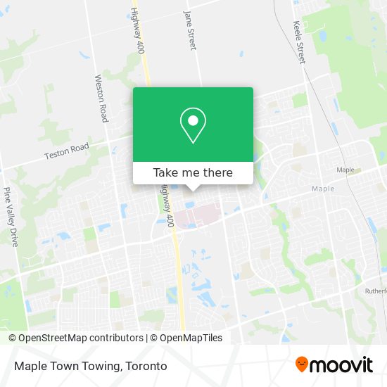 Maple Town Towing map