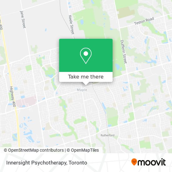 Innersight Psychotherapy map