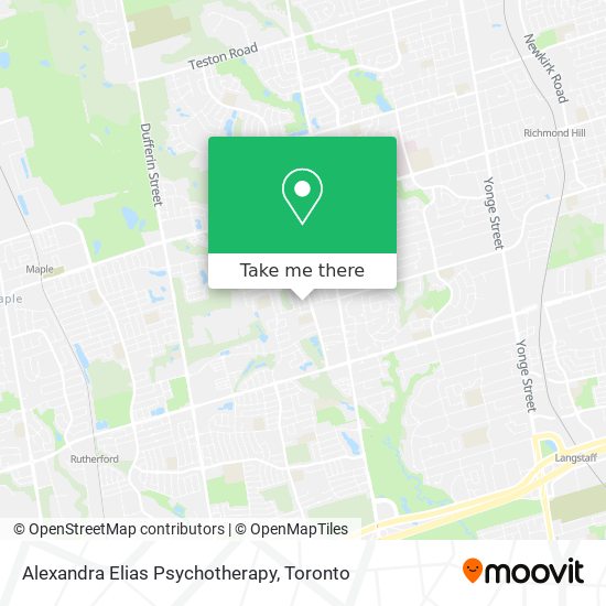 Alexandra Elias Psychotherapy map