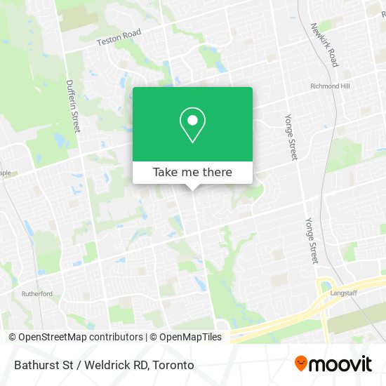 Bathurst St / Weldrick RD map