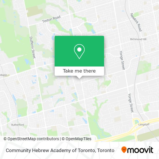 Community Hebrew Academy of Toronto map