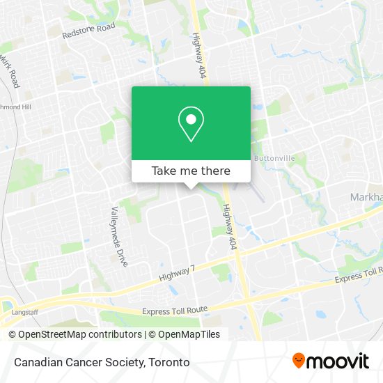 Canadian Cancer Society map