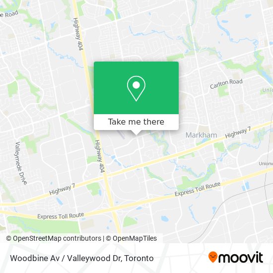 Woodbine Av / Valleywood Dr map