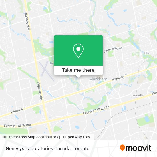 Genesys Laboratories Canada map