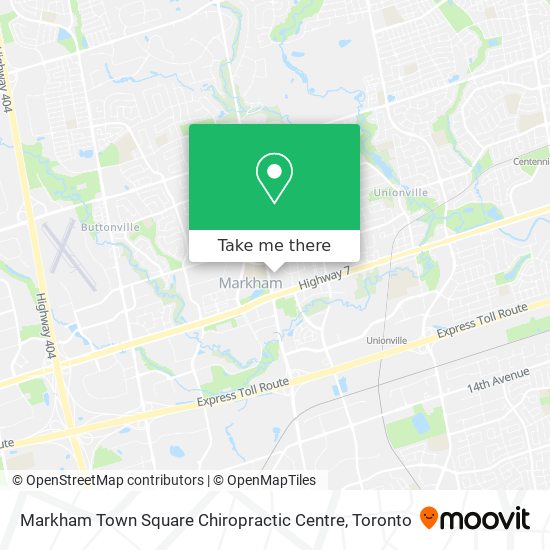 Markham Town Square Chiropractic Centre plan