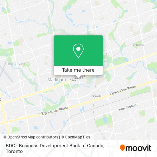 BDC - Business Development Bank of Canada map