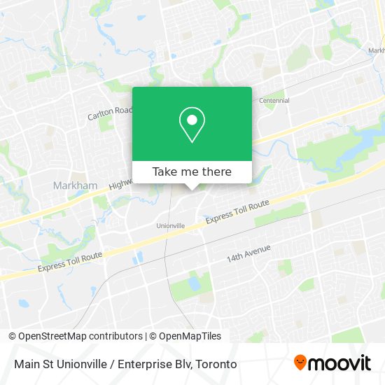 Main St Unionville / Enterprise Blv map