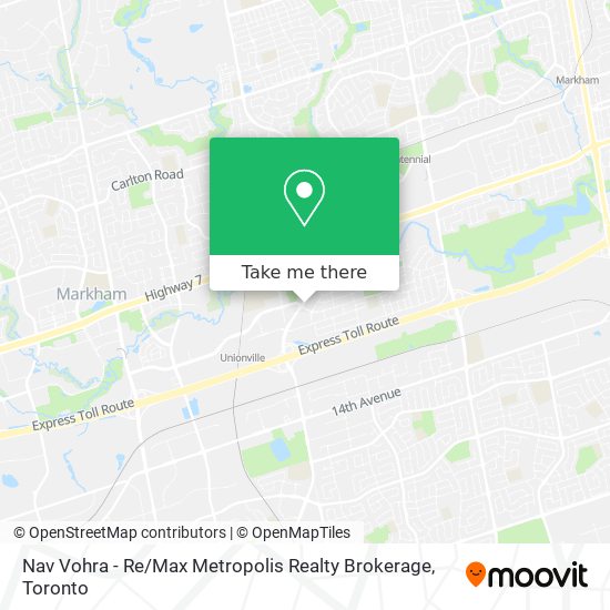 Nav Vohra - Re / Max Metropolis Realty Brokerage map