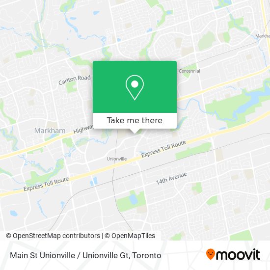 Main St Unionville / Unionville Gt map