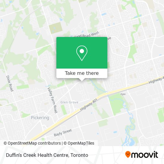 Duffin's Creek Health Centre plan