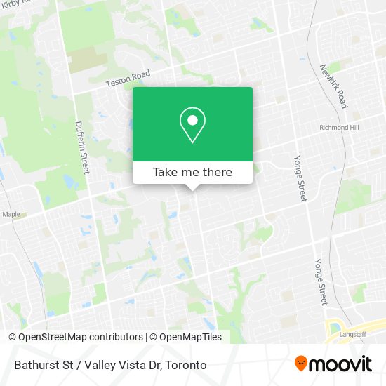 Bathurst St / Valley Vista Dr map