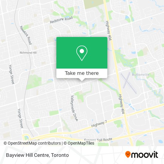 Bayview Hill Centre map