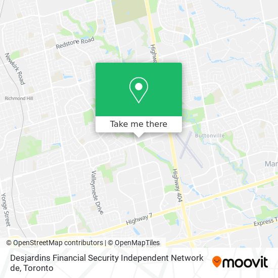 Desjardins Financial Security Independent Network de map