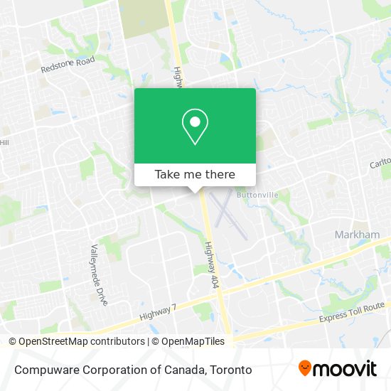 Compuware Corporation of Canada map