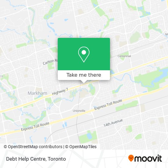 Debt Help Centre map