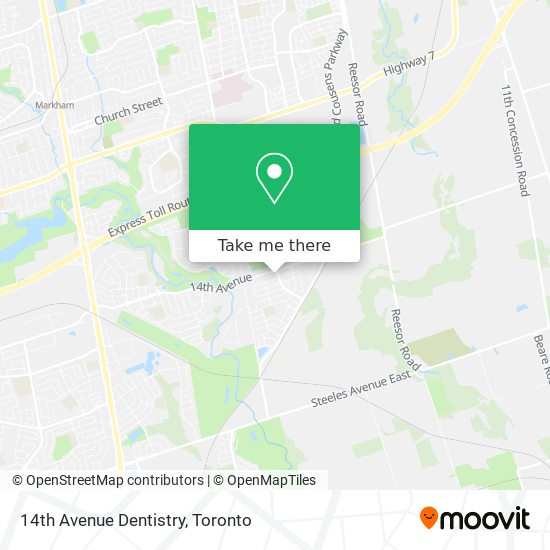 14th Avenue Dentistry map