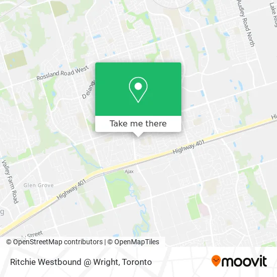 Ritchie Westbound @ Wright map