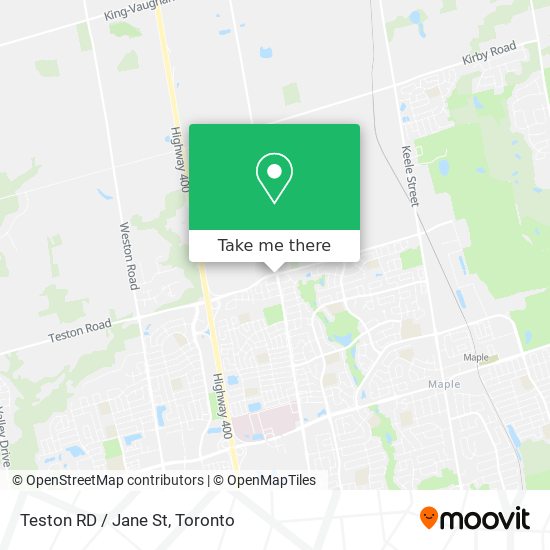 Teston RD / Jane St map