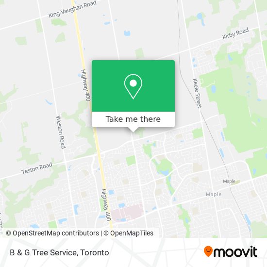 B & G Tree Service map