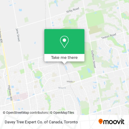 Davey Tree Expert Co. of Canada map