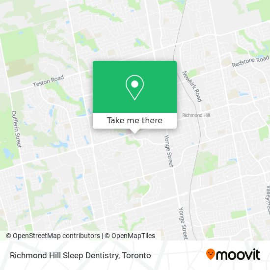 Richmond Hill Sleep Dentistry map