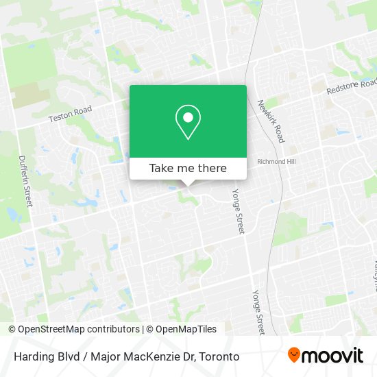 Harding Blvd / Major MacKenzie Dr map