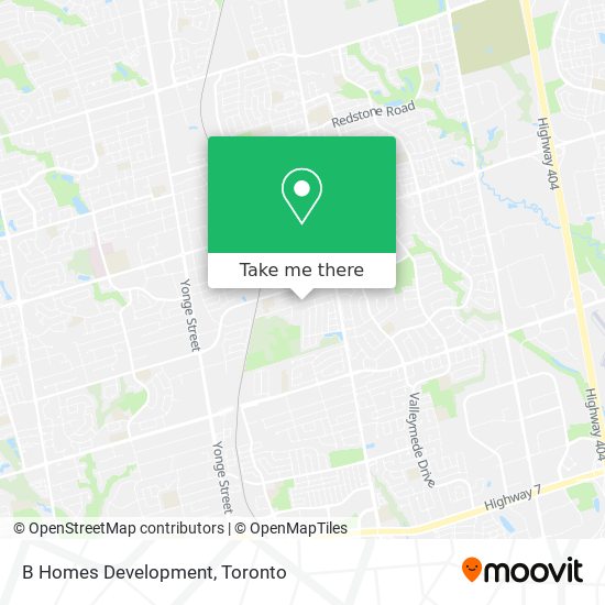 B Homes Development map