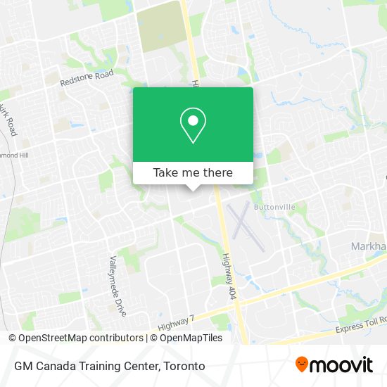 GM Canada Training Center map